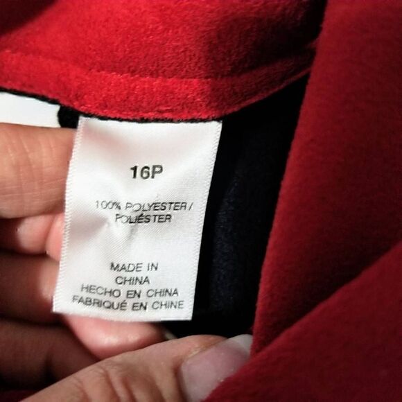 Alfred Dunner Red Microsuede Lightweight Jacket - Picture 4 of 6